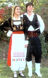 Dancers in the costumes of Crete