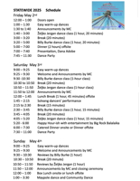 Statewide 2025 Schedule