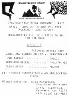 Idyllwild Folk Dance Workshop