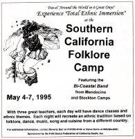 Southern California Folklore Camp advertisement