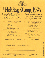 Holiday Camp Flyer 1976