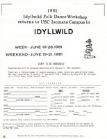 Idyllwild Folk Dance Workshop