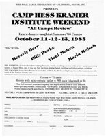 Idyllwild Folk Dance Workshop