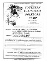Southern California Folklore Camp flyer