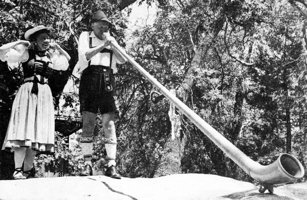 Minnie Anstine and Dr. Max T. Krone Alphorn 1955