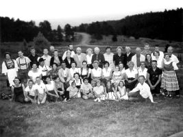 Lighted Lantern Camp Photo - c1959