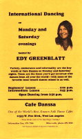 Cafe Danssa flyer