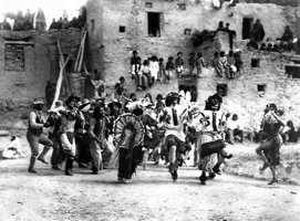 Buffalo Dance at Hano by Edward S. Curtis