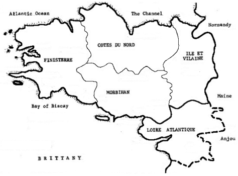 Map Brittany Departments