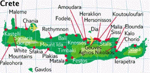 Map of Crete