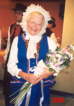 Ada Dziewanowska in Warmia costume, September 2000.