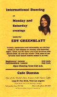 Edy Greenblatt flyer