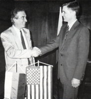 Ivan Nenov mayor of Gabrovo Bulgaria and Ron Houston 1993