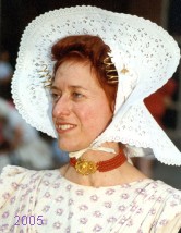 Thea Huijgen in costume from Zeeland, Netherlands