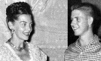 Teen-ager Bruce Mitchell with Millie von Konsky, 1955
