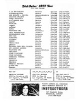 Oakes 1977 U.S.-Canada Tour Syllabus Contents